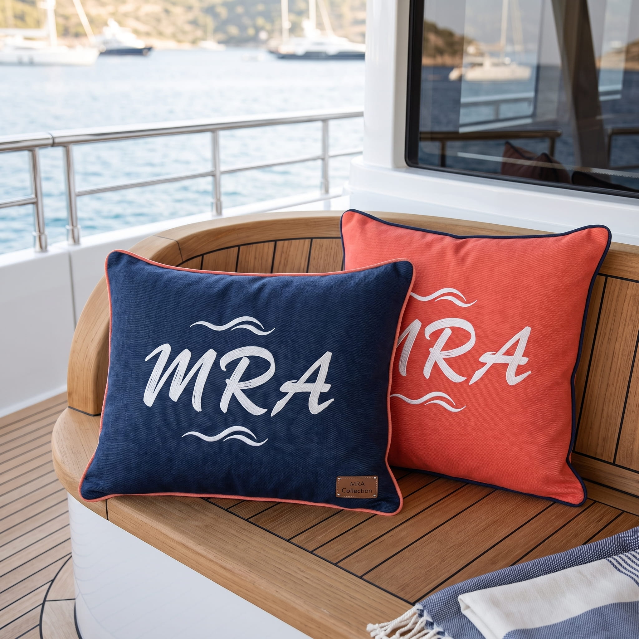 Brush Script Deck Pillow