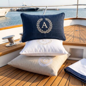 Monogram Laurel Cushion