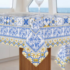 Azure Majolica Tablecloth
