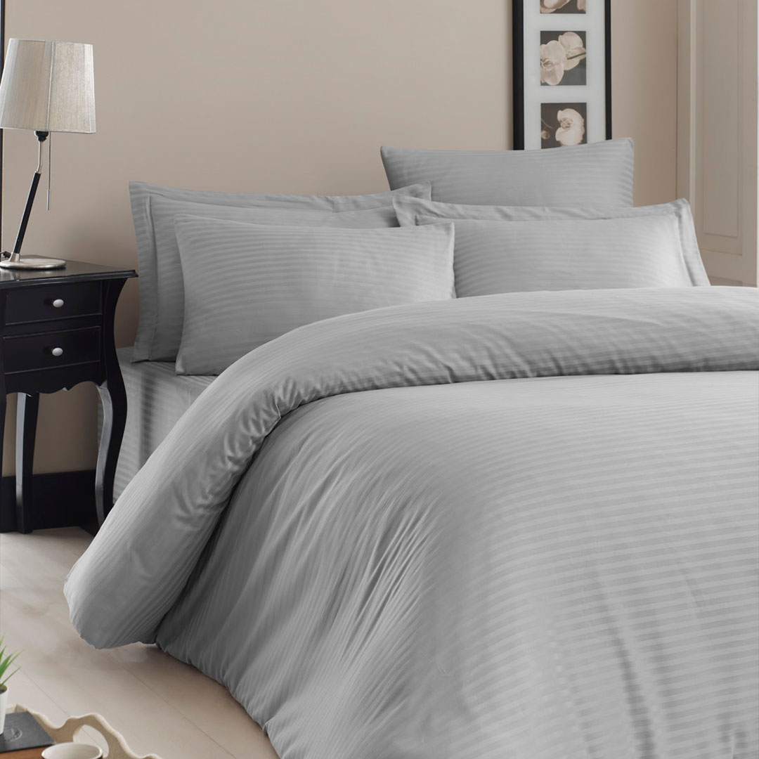 Harbor Gray Sateen Sheet Set